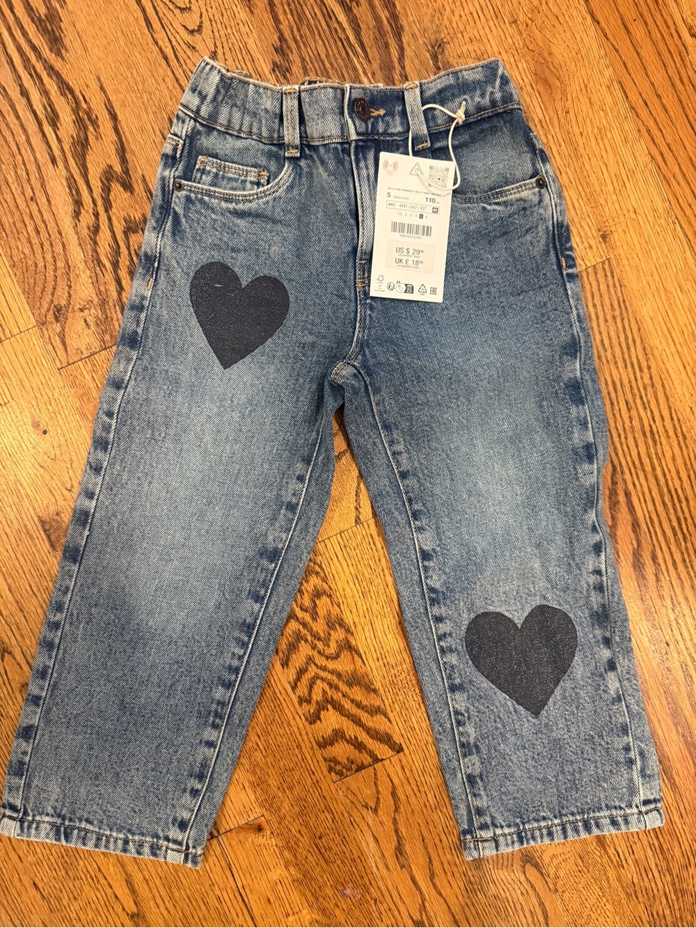 ZARA kids heart jeans